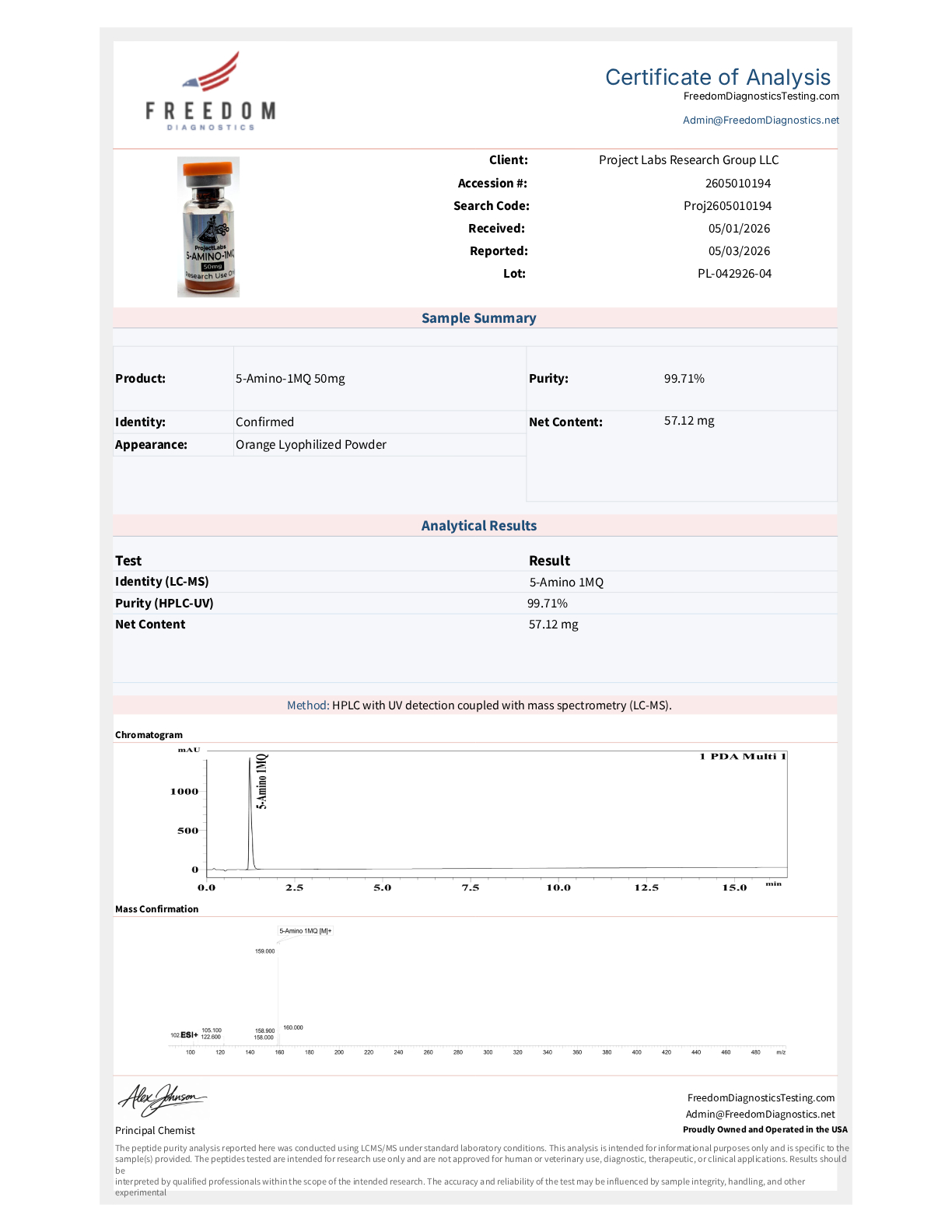 5-Amino-1MQ 50mg